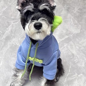 Dog <b>Hoodie</b> Blue Polyester Solid Cute Design For Small Dogs Puppies Teddy Corgi French Bulldog Autumn Winter <b>Thin</b> Style - Product Image 1