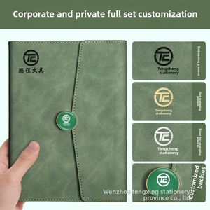 Premium Classy <b>Diary</b> Notebook with Buttons <b>A5</b> Size Perfect for Business Meetings Supports Logo Printing - Product Image 2