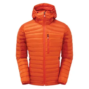 उच्च गुणवत्ता वाले पुरुषों के हल्के वजन के साथ नीचे जैकेट डाकू Windproof अल्ट्रालाइट Hooded पंख सर्दियों जैकेट कोट