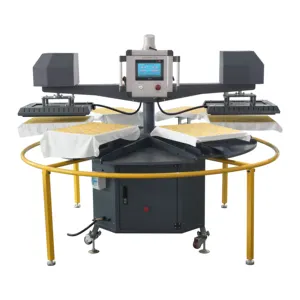 40*60cm carousel 6 station heat press machine with laser alignment for jersey/sportswear/polo-shirt/t-shirt/pant/bag/short