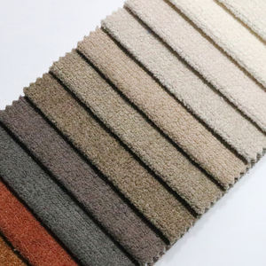 テディベルベットファブリック210GSM 142CM幅柔らかい室内ポリエステルテディフリース生地ソファ家具用テディベア毛皮生地 - Product Image 1