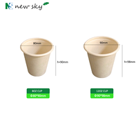 Gobelets à café compostables en bagasse de canne à sucre avec couvercles, jetables, biodégradables, écologiques, pour espresso et latte