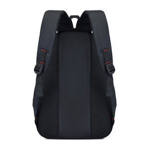 Men's <b>Backpack</b> Oxford Cloth <b>Laptop</b> Compartment Water Resistance Everyday Use Black Solid Color Shoulder Straps - Product Image 2