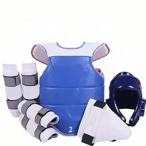 QUTENG materiel taekwondo gears taekwondo foot protector chest guard taekwondo headgear