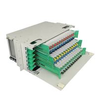 Marco de distribución óptica modular de 72 puertos Red FTTH con conector LC Manament de cable eficiente para uso en fibra óptica