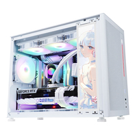 Lovingcool bas quantité minimale de commande usine jeu rvb ventilateur étui mi tour MATX PC boîtier ordinateur et tours serveur châssis avec bricolage Graffiti