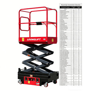 Plateforme élévatrice mobile à ciseaux, hauteur de plateforme 3-3,9 m, capacité de charge 240 kg, 1 personne, faible garde au sol - Product Image 4