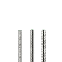 1x Barra Roscada Imperial Fina de 7/16" UNF x 4" de Acero Inoxidable A2-304 con Rosca Derecha, Pernos de Estribado, China