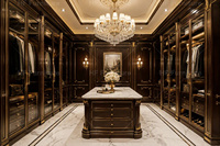Ensemble de meubles de salle à manger pour banquet royal, design d'intérieur de luxe classique européen pour manoir, solution de modélisation 3D sur mesure