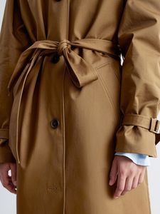 Best Selling Single Breasted Temperament <strong>Lady</strong> Long Trench <strong>Coat</strong> New Designed Turn-down Collar Belted <strong>Car</strong> <strong>Coat</strong> - Product Image 5