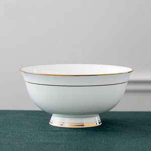 Vajilla de Porcelana China con Borde Dorado, Tazón de Arroz Nórdico de Porcelana Jingdezhen - Product Image 3