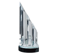 NOUVEAU Grand trophée de baseball en cristal en forme de colonne