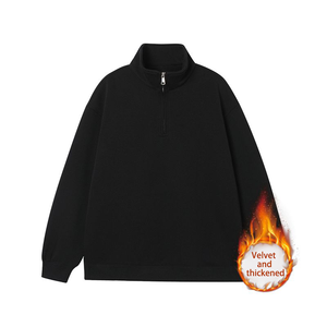 Sudadera con cremallera media <span class=keywords><strong>en</strong></span> blanco personalizada 420 gramos Sudadera de felpa francesa Sudadera con capucha logotipo personalizado 1/4 <span class=keywords><strong>sudaderas</strong></span> con cremallera <span class=keywords><strong>para</strong></span> Unisex - Product Image 5