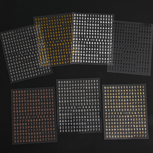 7 Stuks Wit/Zwart/Goud Bronzing Engels Alfabet Nagelstickers Multi-Color Laser Reflecterende Nagel Slider Art <span class=keywords><strong>Cool</strong></span> Tekst Nail <span class=keywords><strong>Set</strong></span> - Product Image 1