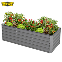 Bacs de jardin surélevés extensibles rectangulaires en acier galvanisé pour potager extérieur – Vente en gros style australien