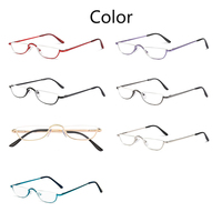 Wholesale Old People Half-Moon Magnifying Book Eyewear Small Half Metal Spring Frame Hd Resin Clear Presbyopia Reading Glasses