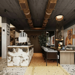 เคาน์เตอร์จัดแสดงของร้านกาแฟทำจากไม้ทันสมัยดีไซน์ภายในร้านขนมเฟอร์นิเจอร์จัดแสดงสินค้าตามสั่ง - Product Image 1