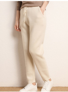 OEM/ODM-ropa para mujer, venta al por mayor, jersey para trotar, pantalones de chándal de lana para mujer, pantalones de punto cálidos de Cachemira - Product Image 4