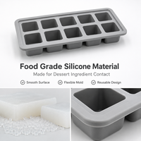 Molde de Silicona de Grado Alimenticio para Barras de Chocolate, 10 Cavidades, Apto para Lavavajillas y Horno, Libre de BPA, para Regalos de Repostería