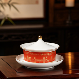 Recipiente para Alimentos de Porcelana Ecológica Transparente con Esmalte Premium TAO XI CHUAN, Estilo <span class=keywords><strong>Palacio</strong></span> Imperial de la Ciudad Prohibida, en Capas, para Otoño - Product Image 4