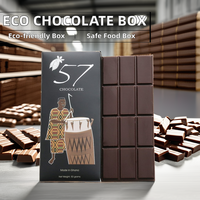 Boîte d'emballage pour barre chocolatée en carton et papier, avec feuille d'aluminium, dorée ou argentée, de qualité alimentaire, design personnalisé, en carton blanc