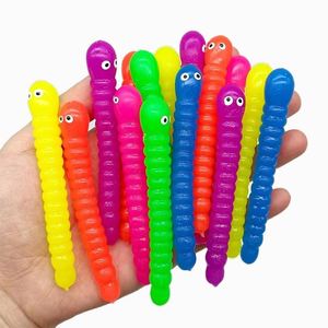 Jouet sensoriel anti-stress en TPR, chenille colorée extensible, jouet amusant et mignon à tirer, en caoutchouc souple, vente chaude - Product Image 5