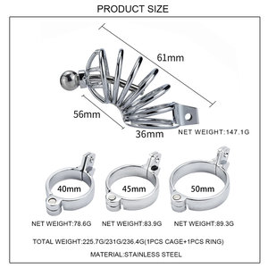 Dispositivo di Castità Maschile <span class=keywords><strong>in</strong></span> Acciaio Inox, Gabbia per Pene con Lucchetto, Giocattoli Sessuali per Bondage, Juguetes Sexuales per Uomini - Product Image 2