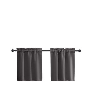 ODM/OEM素色窗帘直销床上用品客厅涤纶纺织品新品灰色窗帘 - Product Image 1
