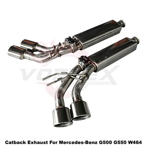 Silenciador de acero inoxidable con salida lateral Vortex y cuatro puntas para Mercedes-Benz G500 G550 W464 2018-2023, actualización. - Product Image 5