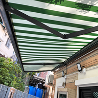 Auvent de terrasse extérieur motorisé rétractable à cassette intégrale avec télécommande