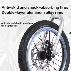 Vélo de route à transmission par courroie écologique, cadre en acier carbone, freins à disque doubles, fourche en acier, pédale ordinaire, vitesse unique, 16/20 pouces, pour jeunes - Product Image 3