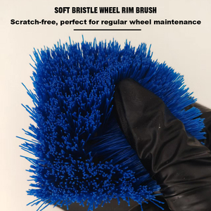 Brosse de détaillage polyvalente en PP noir, brosse de nettoyage en profondeur à manche court pour roues et pneus de voiture, logo personnalisé - Product Image 5