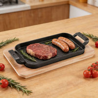 Plaque de cuisson carrée en fonte épaisse Cooker King, idéale pour les steaks et poissons grillés à la occidentale – Nouveauté très prisée
