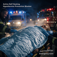 Couverture auto-chauffante active pour la prévention de l'hypothermie, meilleure que la couverture d'urgence traditionnelle en feuille de Mylar pour les secours en extérieur