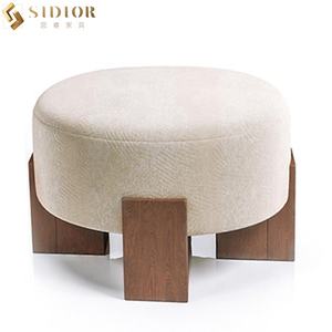 60 cm Length Stretch Round Shape <strong>MID</strong> <strong>Century</strong> Ottoman High Density <strong>Footstool</strong> - Product Image 1