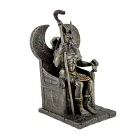 Resina por atacado personalizada Anubis Estátua do deus do cão egípcio sentado no trono da estatueta mitológica escultura do submundo