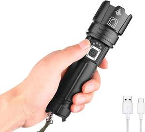 Перезаряжаемый водонепроницаемый фонарик с высоким люменом портативный зум P70 светодиодный тактический фонарь для аварийного кемпинга - Product Image 3