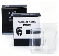 Plateau en plastique PET personnalisé avec boîte en papier pliable pour flacon en verre de 5 ml et 10 ml, emballage cosmétique et parfum