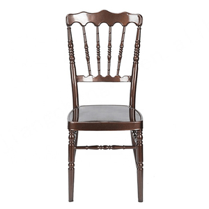 เก้าอี้จัดงานแต่งงานนโปเลียนสีน้ำตาลซ้อนกันได้ทนทานดีไซน์ทันสมัย - Product Image 1