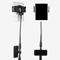 Nieuwe Zwanenhals Vloer Statief Met Wiel Voor Iphone, Ipad, Ipad Pro En Andere Tablets Maat 9 "Tot 15" Met 360 ° Roterende