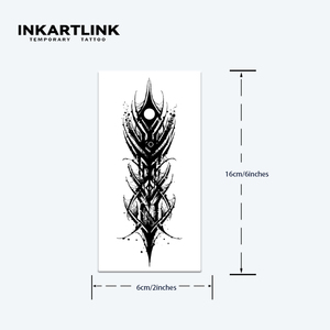 Autocollant de <span class=keywords><strong>tatouage</strong></span> semi-permanent réaliste Cyber Gothique Totem Circle, longue durée 2 semaines (15 jours), art corporel pour hommes, <span class=keywords><strong>bras</strong></span>, vente en gros - Product Image 4