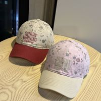 Casquette de baseball brodée en gros, style vintage, à calotte souple, avec motif graphique et lettres, pour femme