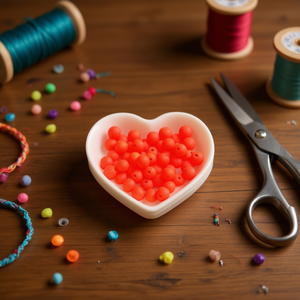 ILAN Perline 8mm Arancione Fluorescente per Lavori Manuali - Product Image 3