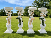 Sculpture de fleurs d'extérieur en marbre pour jardin, jardinières décoratives pour la décoration extérieure