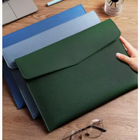 Funda de cuero PU A4 para Carpeta de archivos, carpeta de documentos, logotipo personalizado A4 con hebilla, bolsas coloridas