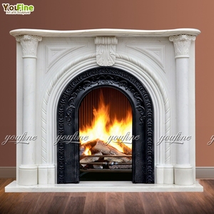 Chimenea de mármol tallado a mano para interior, moderna, de alta calidad - Product Image 3