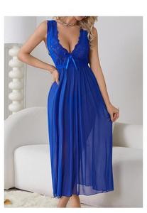 Kadın uzun tarzı iki parçalı pijama Set seksi gecelik elastik bel kapatma ile yaz için - Product Image 2