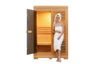 Ruang Sauna Finlandia Ukuran 2 Orang yang Terjangkau dengan Tungku Uap