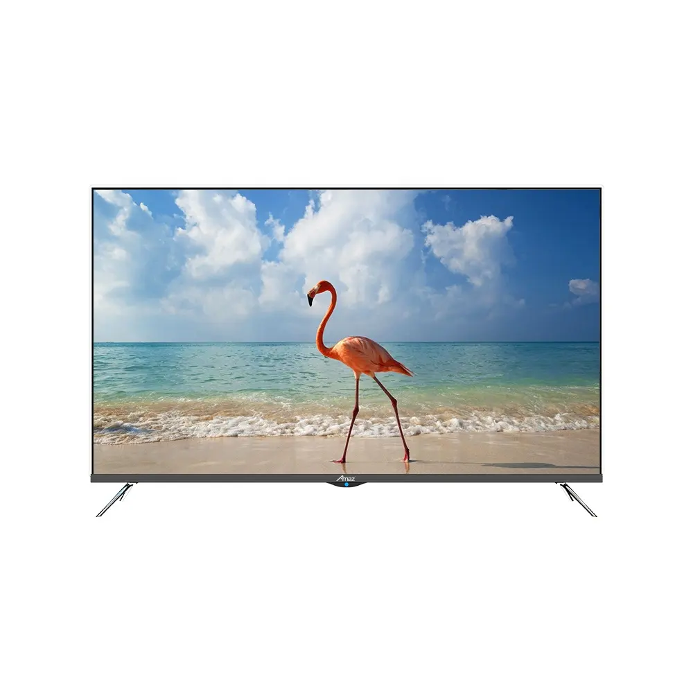 Goedkope Prijs Nieuwe Ontwerp 50 Inch 4K Smart Tv Metalen Slanke Frame Voice Control Blue Tooth Android Televisie