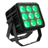 Projecteur de scène LED DMX512 9x18W RGBWAUV, boîtier en aluminium, IP65, rechargeable, étanche, pour extérieur, KTV, discothèque, mariage